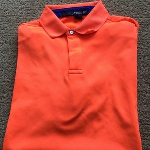 RLX Ralph Lauren men golf shirt. Size medium. Color orange